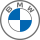 Λογότυπο BMW με μπλε και λευκό κύκλο.