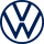 Λογότυπο Volkswagen σε μπλε φόντο.