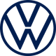 Λογότυπο Volkswagen σε μπλε φόντο.
