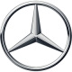 Λογότυπο Mercedes-Benz με ασημένιο αστέρι.